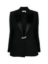 Chloé Embellished Tuxedo Jacket Black Size 6 100% Virgin Wool