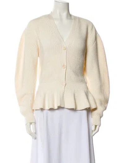 Pre-owned Chloé Wool V-neck Sweater In Multi