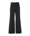 Chloé Pantalon Évasé En Laine Stretch Femme Noir Taille 34 95% Laine Vierge, 5% Élasthanne In Black