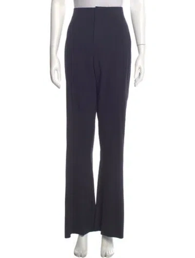Pre-owned Chloé Wool Wide Leg Pants In Blue