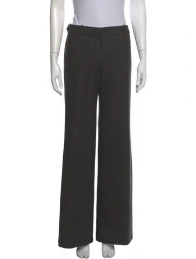 Pre-owned Chloé Wool Wide Leg Pants In Gray