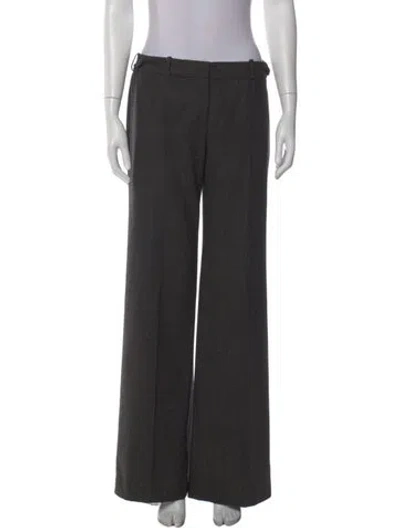 Pre-owned Chloé Wool Wide Leg Pants In Neutral