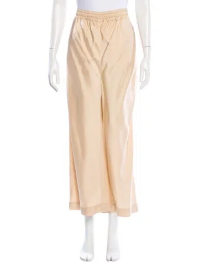 Pre-owned Chloé Wool Wide Leg Pants W/ Tags In Neutral