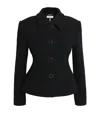 Chloé Chic Virgin Wool Stretch Jacket With Soft Cotton-viscose Lining In Black