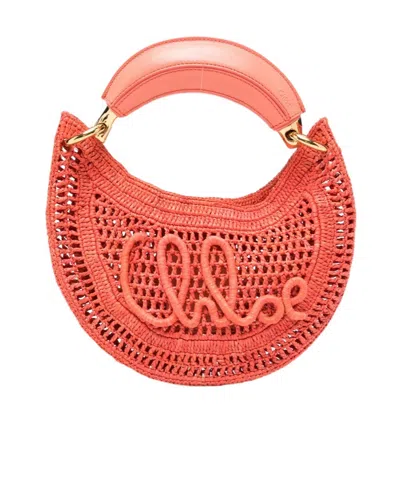 Chloé Woven Design Shoulder Bag In Red