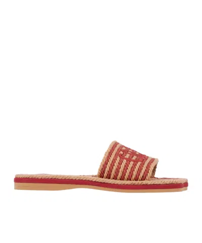 CHLOÉ CHLOÉ LOGO SLIDE FLAT SANDALS