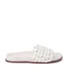 Chloé Kacey Footbed Braided Slides In White