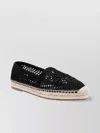 Chloé Isla Logo Embroidered Crochet Espadrilles