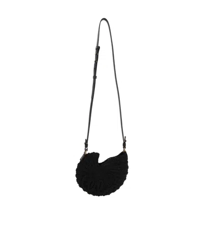 CHLOÉ CHLOÉ LOGO DETAILED WOVEN CROSSBODY BAG