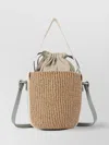 Chloé Woven Texture Bucket Bag With Dual Handles