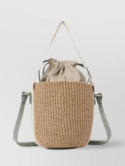 Chloé Woven Texture Bucket Bag With Dual Handles