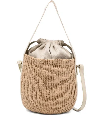 CHLOÉ WOVEN TOP-HANDLE SHOULDER BAG