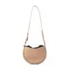 Chloé Round Leather Shoulder Bag In Pink