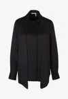 Chloé X Atelier Jolie Long-sleeved Silk Blouse In Black