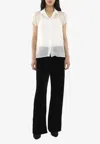 Chloé X Atelier Jolie Short-sleeved Silk Shirt In White