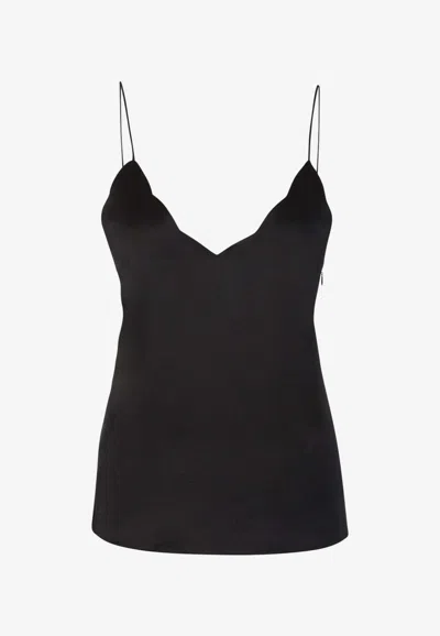 Chloé X Atelier Jolie Sleeveless Silk Top In Black