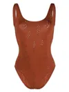 Chloé Brick Peau Douce Pacific Chloã© X Eres Swimsuit In Brown