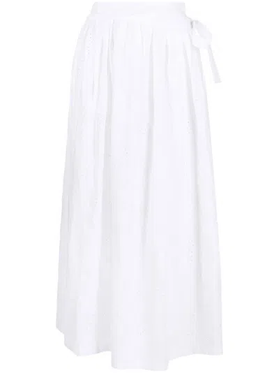 Chloé X Eres Paloma Broderie-anglaise Skirt In White