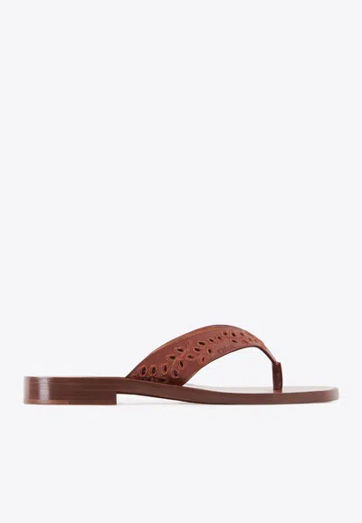 Chloé X Eres Paz Flat Sandal In Red
