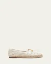 Chloé X High Summer Marcie Crochet Buckle Espadrilles In Eggshell