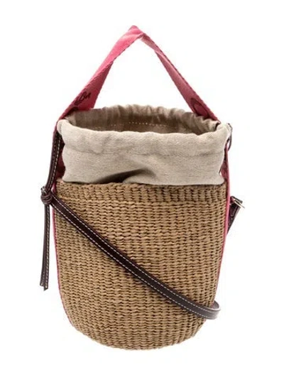 Pre-owned Chloé X Mifuko Straw Bucket Bag In Neutral