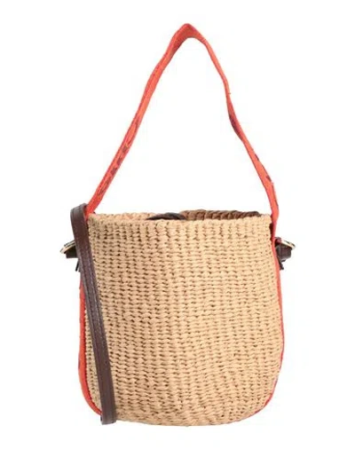 Chloé X Mifuko Woman Handbag Sand Size - Paper, Calfskin