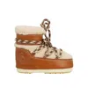 Chloé Embroidered Shearling And Leather Snow Boots
