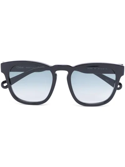 Chloé Xena Round-frame Sunglasses In Black