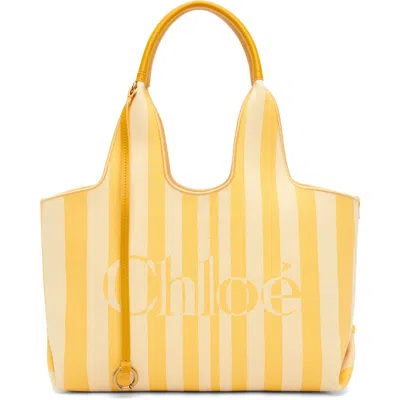 Chloé Yellow ' Stripy' East-west Tote