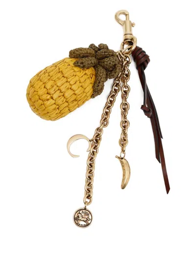 Chloé Yellow Raffia Bag Charms