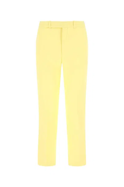Chloé Yellow Silk Pant In 757
