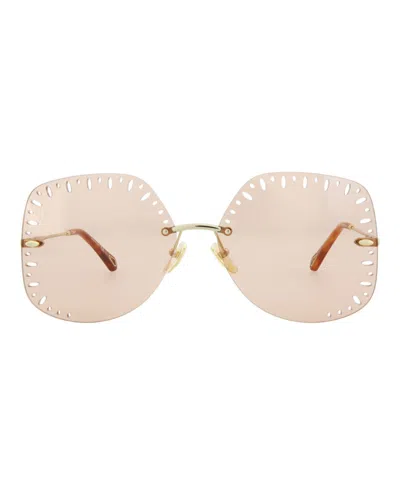Chloé Yse Square-frame Metal Sunglasses In Multi