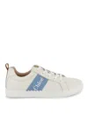 Chloé Kids Logo Scalloped Leather Sneakers In White