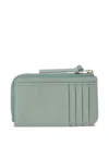 Chloé Zip-around Leather Purse In Green