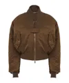 Chloé Brown Polyester Blend Bomber Jacket In Brown