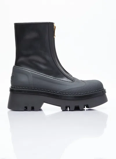 Chloé Zip Up Boots In Black