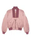 Chloé Zip-up Cropped Bomber Jacket In Pink
