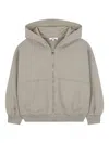 Chloé Zip-up Hooded Sweatshirt In Gray