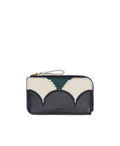 Chloé Zipper Card Bag In Black