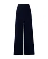 Chloé Belt Loop Wool Bell Bottoms In Blue