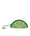 Chloé Chloe Tropicus Lime Braided Waxed Cord Clutch In Green