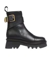Shop Chloé Zipper Thick-soled Short Boots In Black