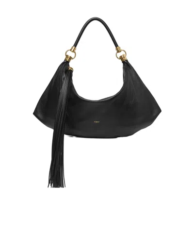 Chloé Zippered Handbag In Black