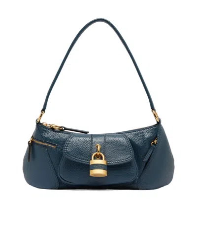 Chloé Zippered Shoulder Bag In Blue