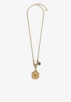 Chloé Zodiac Pendant Necklace Chain Link In Gold