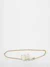 Chloé Iconic Logo Lettering Chain Belt In Gold
