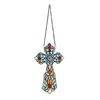 Chloelighting Adelina Victorian Tiffany-style - Stained Glass Window Panel 13" Tall