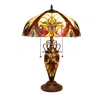 Chloelighting Adia Victorian-style Dark Bronze 3 Light Double Lit Table Lamp 16" Wide In Brown