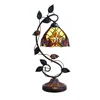 Chloelighting Adia Victorian Tiffany-syle Dark Bronze 1 Light Accent Table Lamp 8" Wide