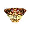 Chloelighting Ambrose Tiffany-style 1 Light Victorian Wall Sconce 12" Wide In Multi